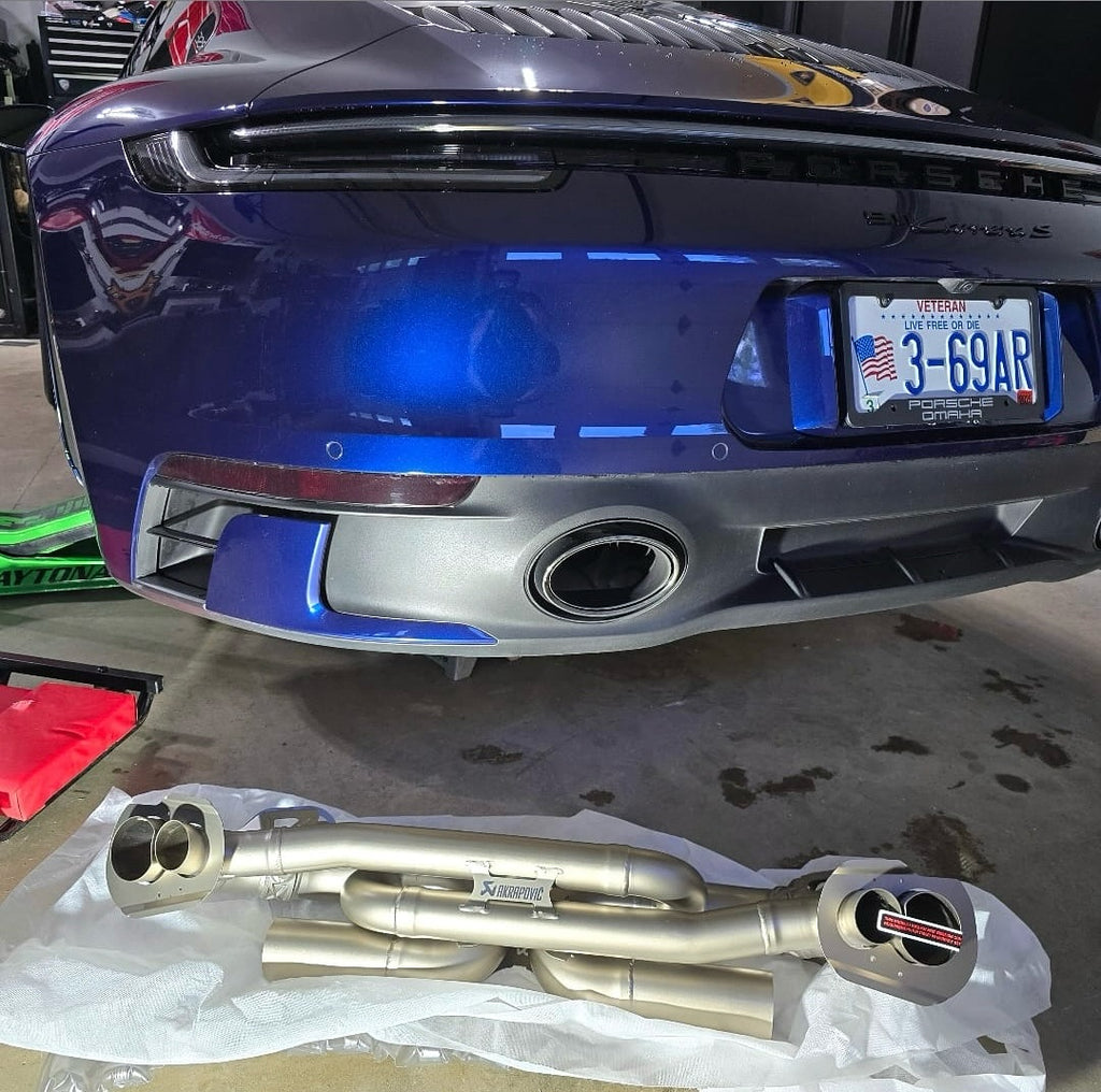 Akrapovic 2019+ Porsche 911 Carrera (992 w/Sport Exhaust) w/OPF/GPF Slip-On Line (Titanium)