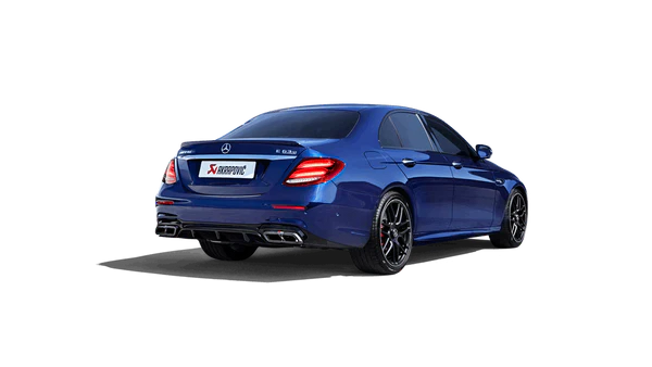 Akrapovic 2018 Mercedes Benz E63 Evolution Line (Titanium) & Link Pipe w/ Matte Carbon Fiber Tips