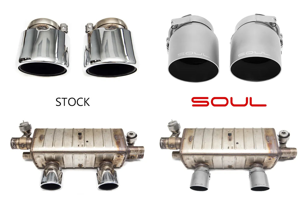 SOUL 17-19 Porsche 991.2 Carrera (w/ PSE) Bolt On Exhaust Tips