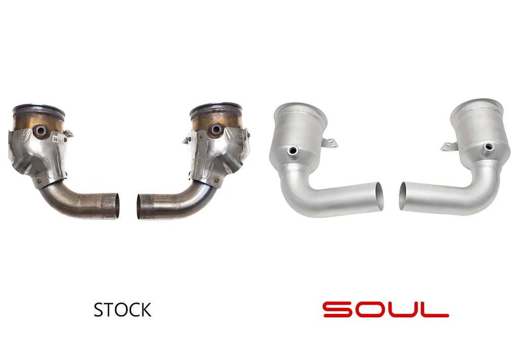 SOUL Porsche 992 Turbo Sport Catalytic Converters (with PSE)