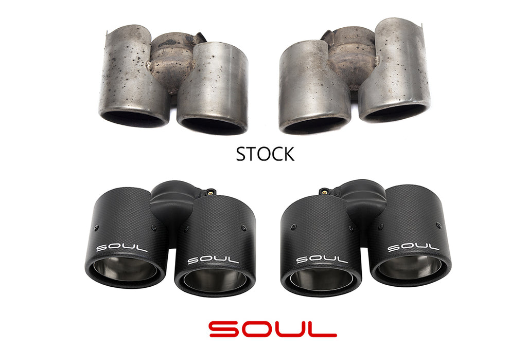 SOUL 05-08 Porsche 997.1 Carrera Bolt On Exhaust Tips