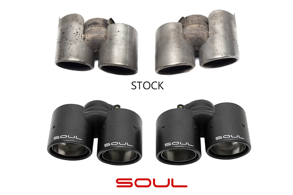 SOUL 09-11 Porsche 997.2 Carrera Bolt On Exhaust Tips