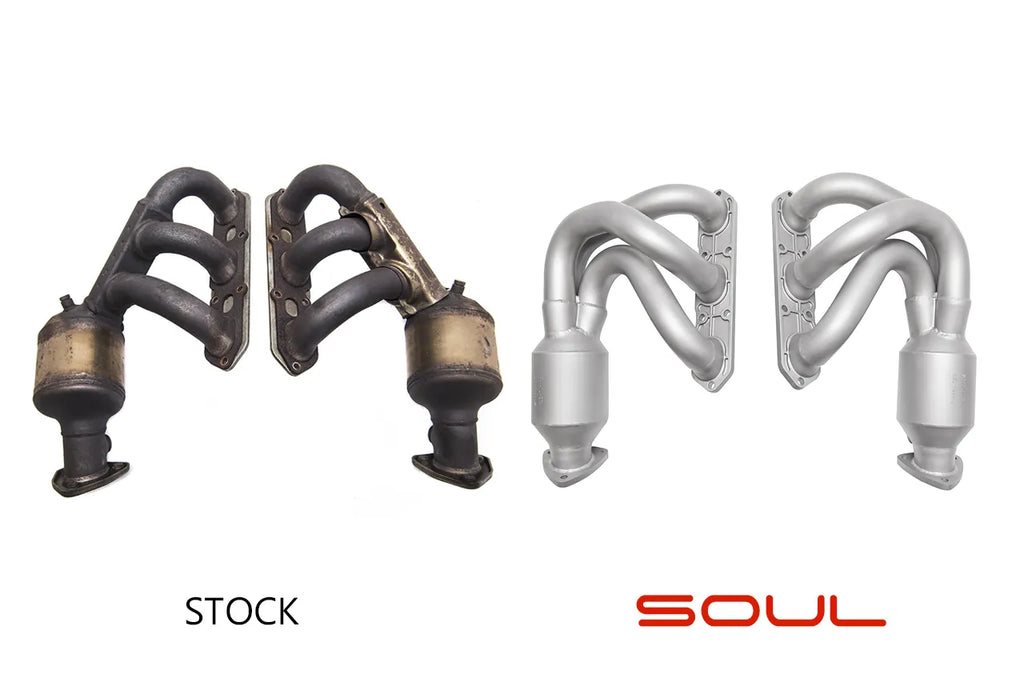 SOUL 05-08 Porsche 987.1 Cayman / Boxster Long Tube Street Headers (HJS HD 200 Cell Cats)