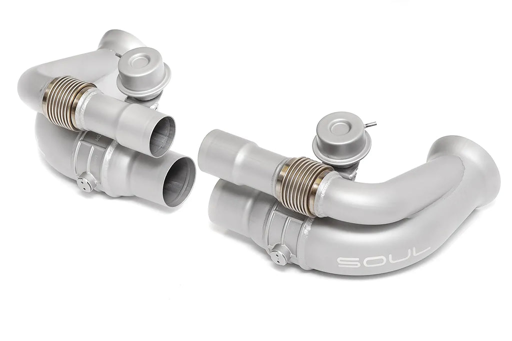 SOUL 06-11 Porsche 997 / 997.2 GT3 Side Muffler Bypass Pipes (Valved)