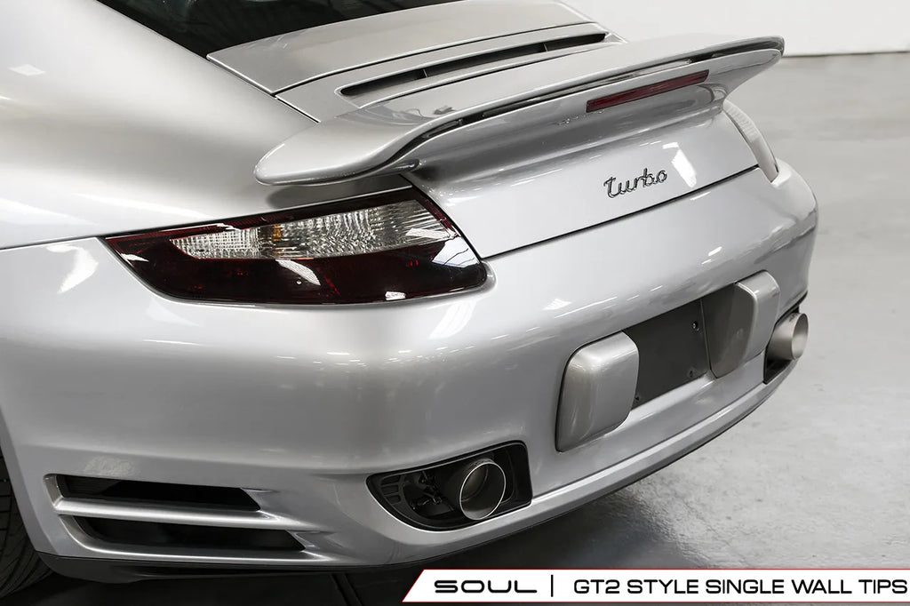 SOUL 06-09 Porsche 997.1 Turbo GT2 Style Bolt On Exhaust Tips