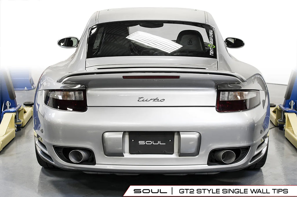 SOUL 06-09 Porsche 997.1 Turbo GT2 Style Bolt On Exhaust Tips