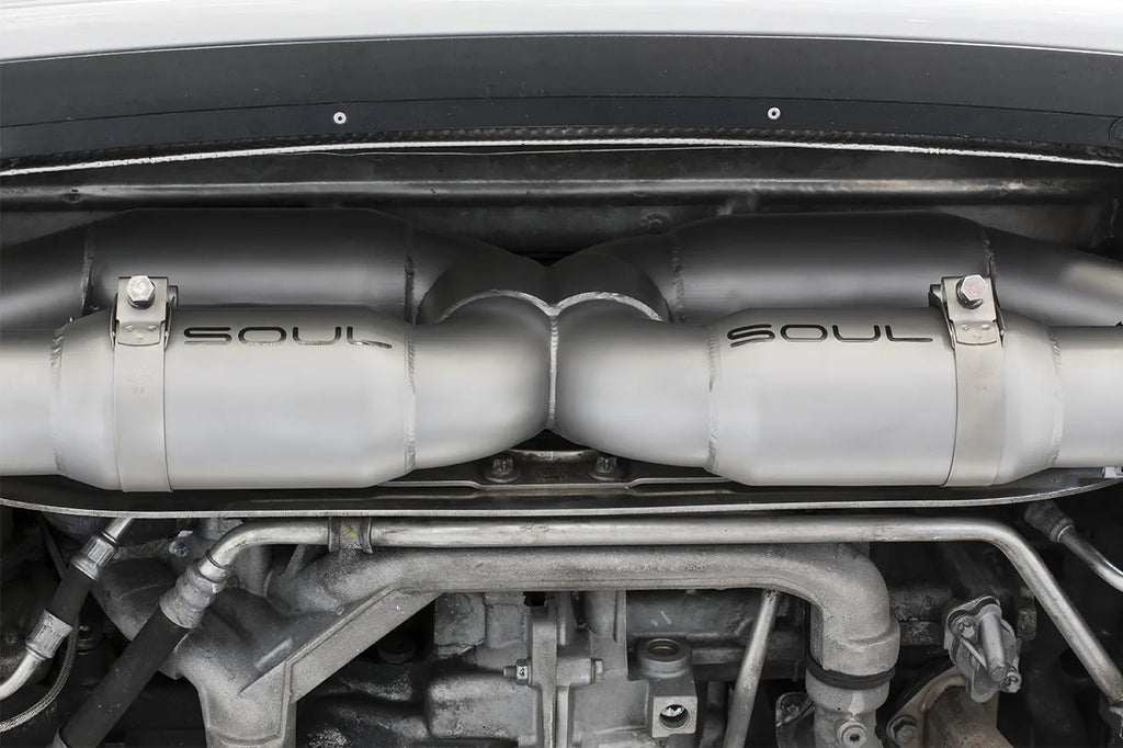 SOUL Porsche 997.1 Turbo Sport X-Pipe Exhaust (w/ 200 Cell Cats)