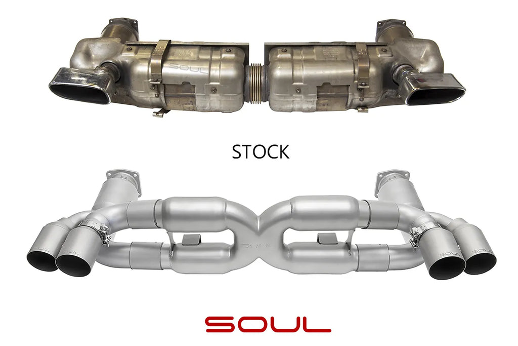 SOUL Porsche 997.1 Turbo Sport X-Pipe Exhaust (w/ 200 Cell Cats)