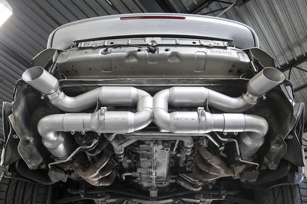 SOUL Porsche 997.1 Turbo Sport X-Pipe Exhaust (w/ 200 Cell Cats)