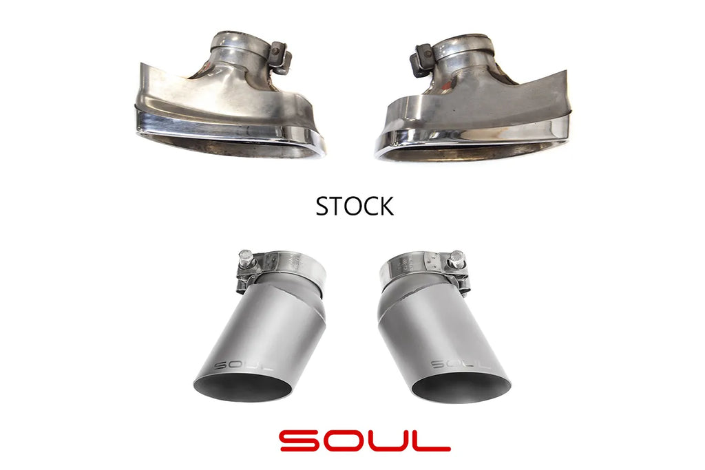 SOUL 10-12 Porsche 997.2 Turbo GT2 Style Bolt On Exhaust Tips