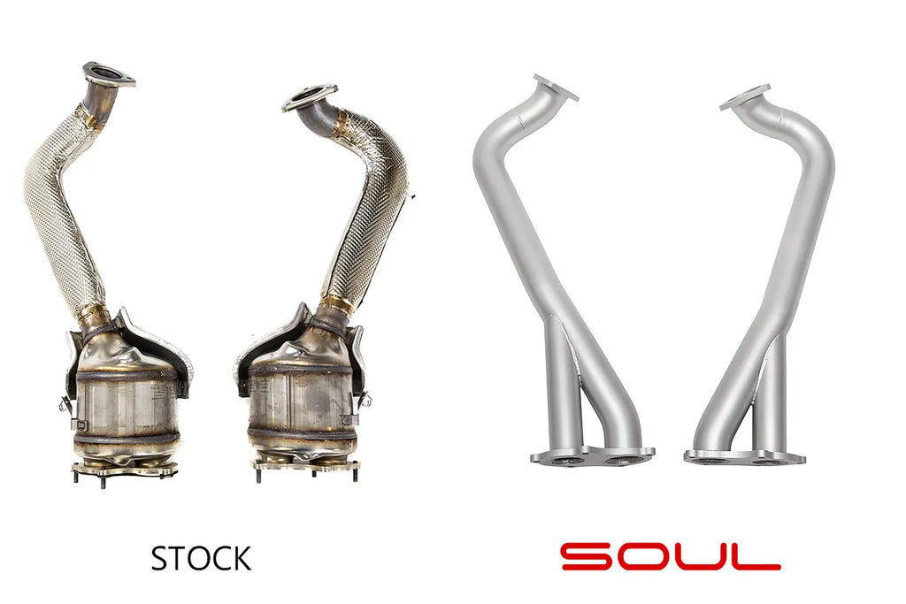 SOUL Porsche 718 GT4 / Spyder / GTS 4.0L Competition Over Axle Pipes