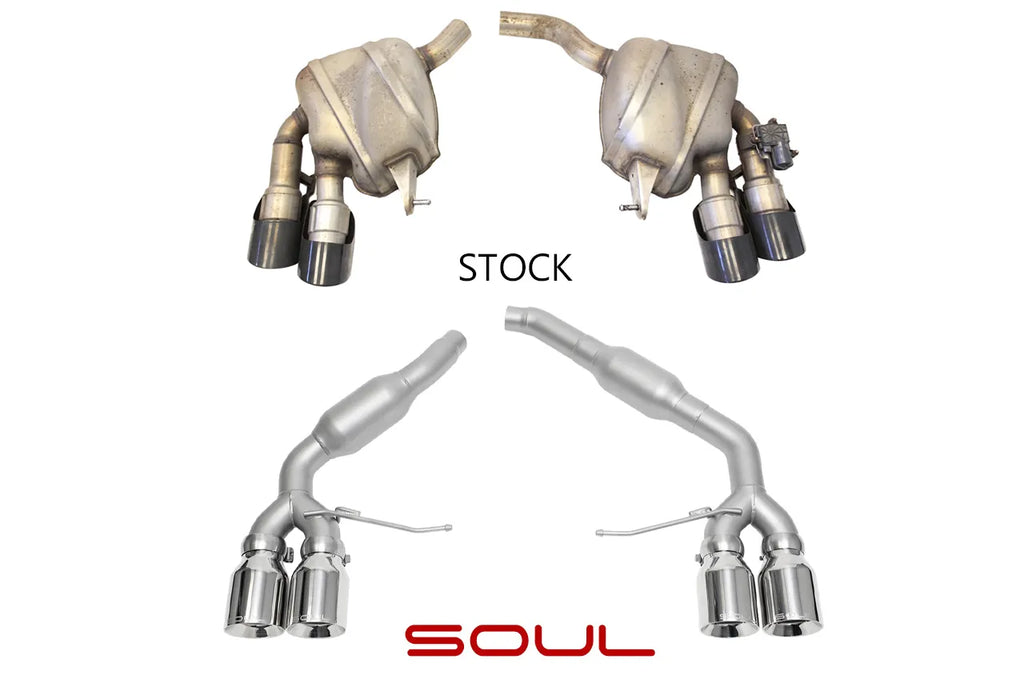 SOUL Porsche Macan 2.0T Resonated Muffler Bypass Exhaust