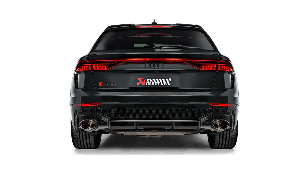 Akrapovic 2020+ Audi RS Q8 (M4) Evolution Line Cat Back (Titanium) w/Carbon Fiber/Titanium Tips