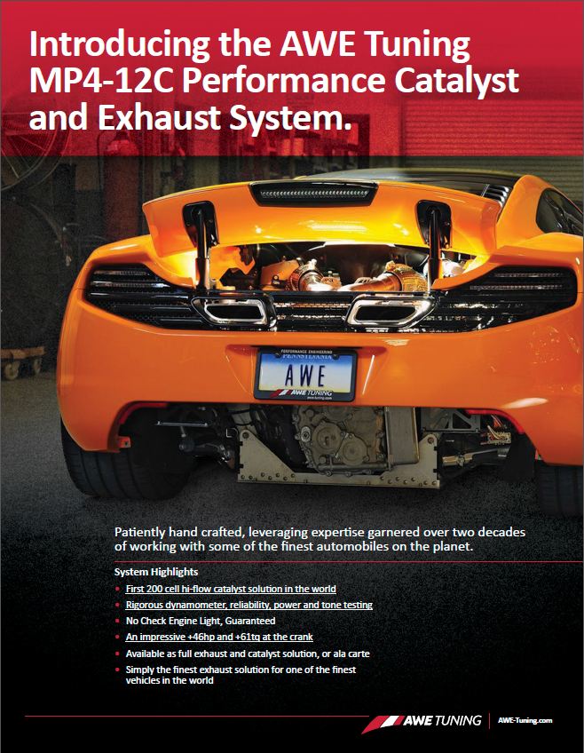 AWE Tuning McLaren MP4-12C Performance Exhaust