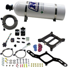 Load image into Gallery viewer, Nitrous Express 4150 RNC Conventional Nitrous Plate Kit w/.375in Solenoid w/15lb Bottle