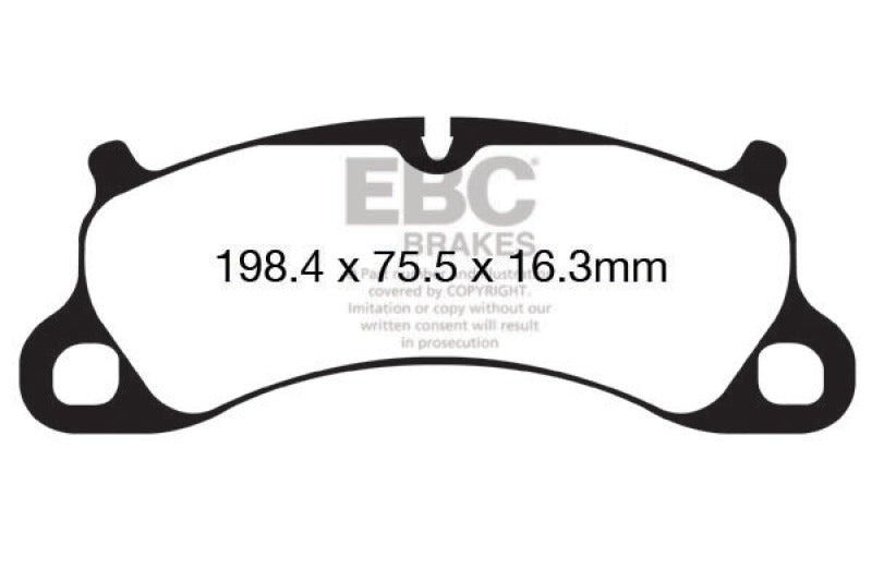 EBC 12-15 Porsche 911 (991) (Cast Iron Rotor) Redstuff Front Brake Pads