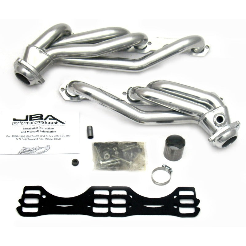 JBA 96-00 GM Truck 5.0L/5.7L SBC w/o A.I.R. 1-1/2in Primary Silver Ctd Cat4Ward Header