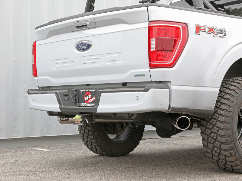 aFe Vulcan 3in 304 SS Cat-Back Exhaust 2021 Ford F-150 V6 2.7L/3.5L (tt)/V8 5.0L w/ Polished Tips