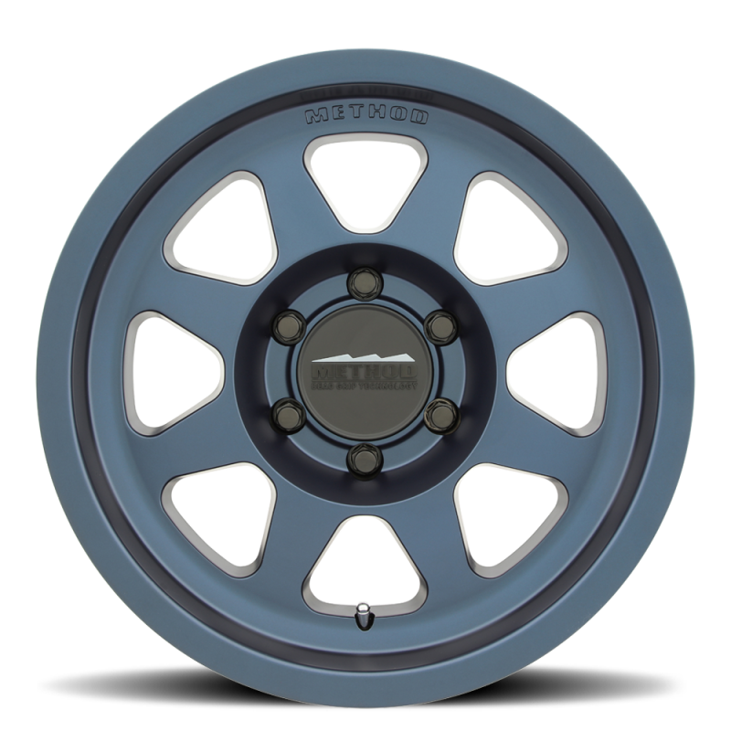 Method MR701 17x8.5 0mm Offset 5x150 110.5mm CB Bahia Blue Wheel