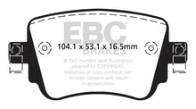 Load image into Gallery viewer, EBC 15+ Volkswagen GTi 2.0 Turbo Yellowstuff Rear Brake Pads