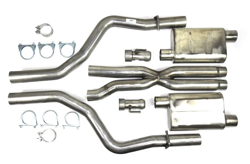 JBA 15-21 Dodge Challenger SRT8/Hellcat 6.1L/6.2L/6.4L 3in SS Dual Exit Cat-Back Exhaust