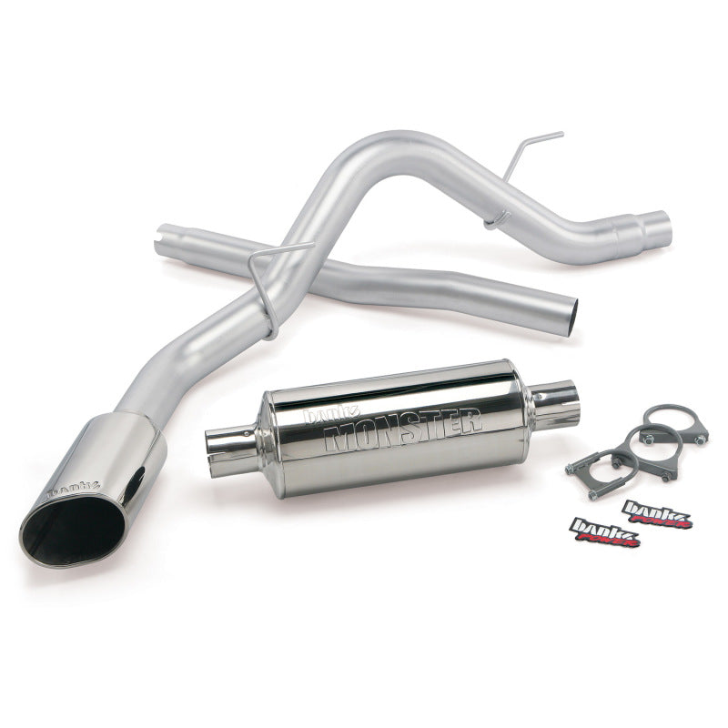 Banks Power 09-10 Ford F-150 5.4L CCSB/CCLB Monster Exhaust System - SS Single Exhaust w/ Chrome Tip