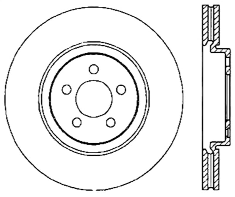 StopTech Sport Slotted (CRYO) 04-12 Volvo S40 Front Left Rotor