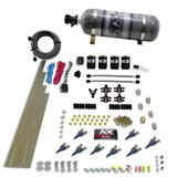 Nitrous Express 8 Cyl Piranha Direct Port 4 Solenoids Nitrous Kit (200-500HP EFI Jets) w/12lb Bottle