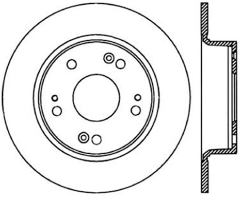 Centric 04-08 Acura TSX Premium Rear CryoStop Brake Rotor