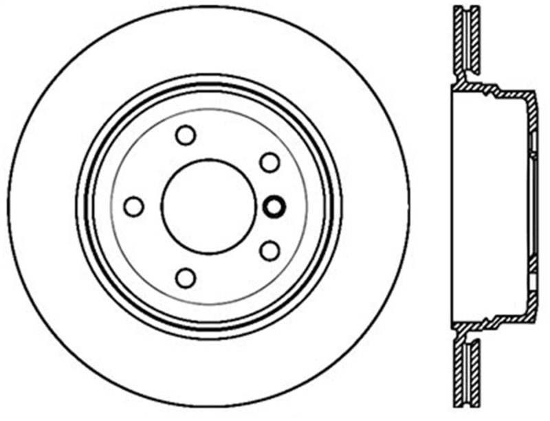 StopTech Sport Slotted (CRYO) 10-15 BMW X1 Rear Left Rotor