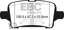 Load image into Gallery viewer, EBC 2016+ Chevrolet Malibu 1.5L Turbo (Elec PB) Greenstuff Rear Brake Pads