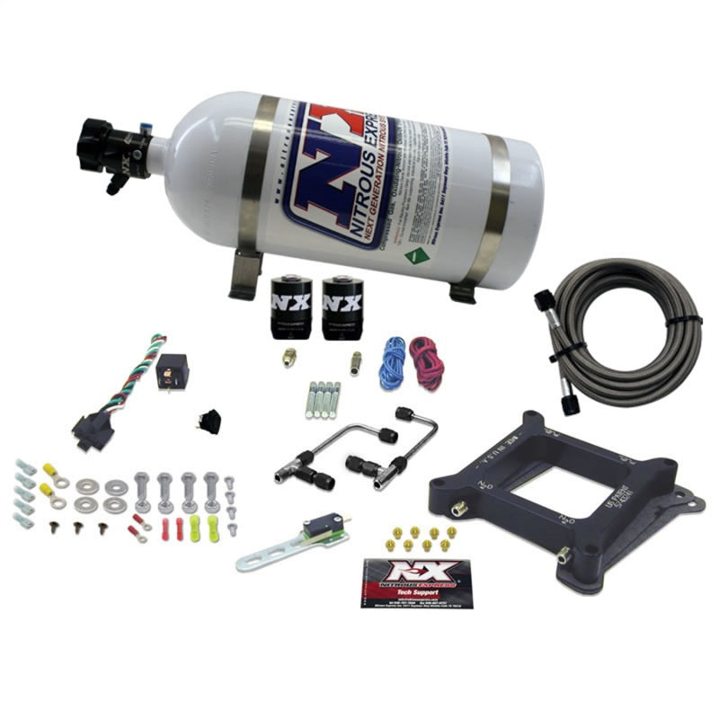 Nitrous Express 4150 Gemini Stage 6 Alcohol Nitrous Kit (50-300HP) w/10lb Bottle