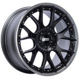 BBS CH-RII 20x9.5 5x112 ET25 Satin Black Center Platinum Lip SS Rim Prot Wheel -82mm PFS/Clip Req