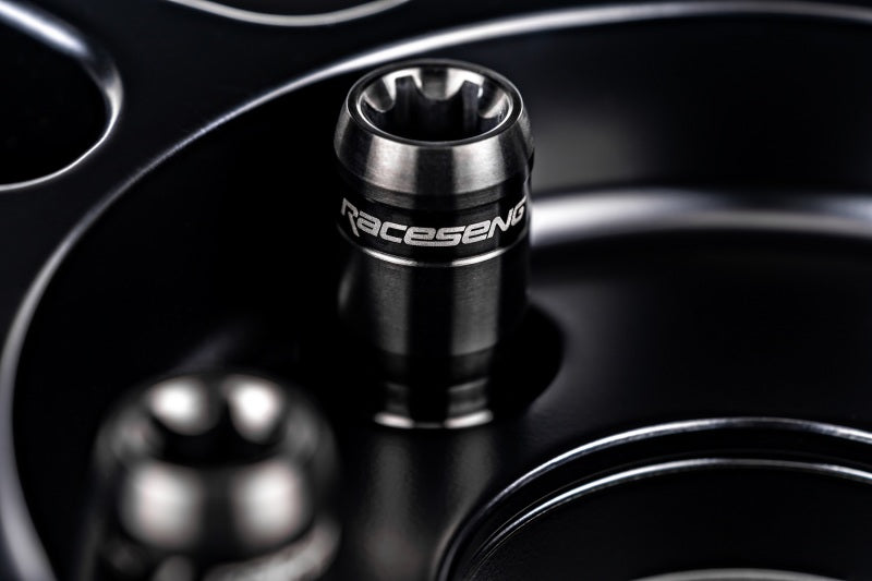 Raceseng TNR-1 Titanium Lug Nut (Single) - M12x1.5mm / R14 Floating Seat - Brushed Black