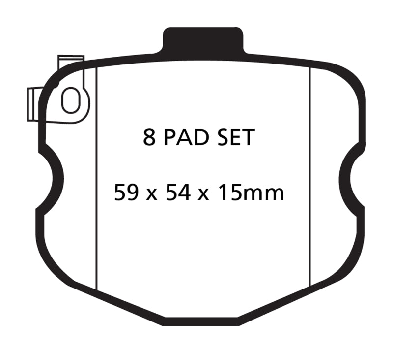 EBC 09-13 Chevrolet Corvette (C6) Redstuff Rear Brake Pads