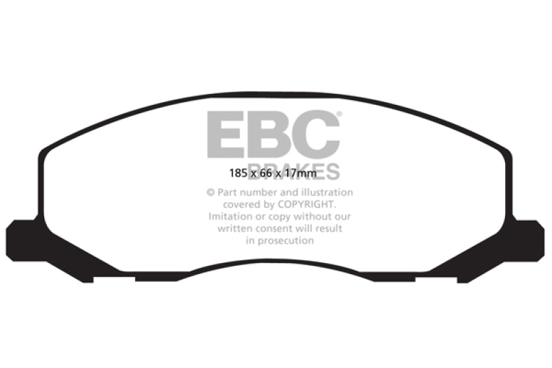 EBC 10-11 Saab 9-5 2.0 Turbo (13.3 inch front rotor) Greenstuff Front Brake Pads