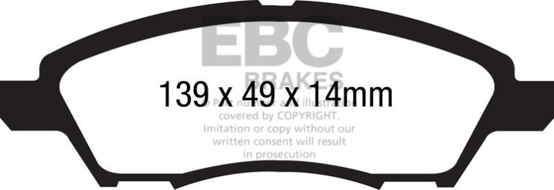 EBC 12+ Nissan Versa 1.6 Greenstuff Front Brake Pads