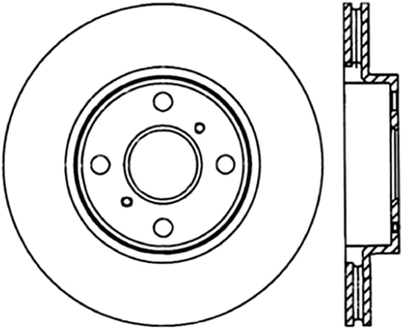 StopTech Sport Slotted (CRYO) 99-05 Toyota MR2 Spyder Front Left Slotted Rotor