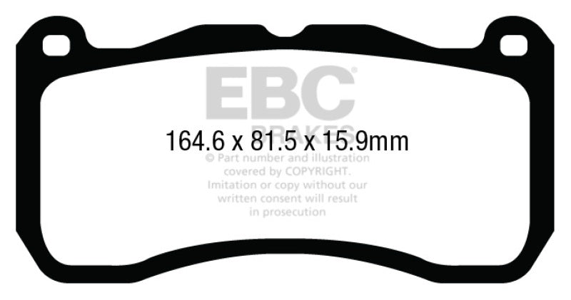 EBC 13-14 Ford Mustang, GT, Boss 302 & GT500 Yellowstuff Front Brake Pads