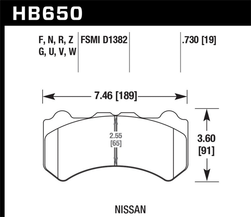 Hawk 09-18 Nissan GT-R DTC-30 Motorsports Front Brake Pads