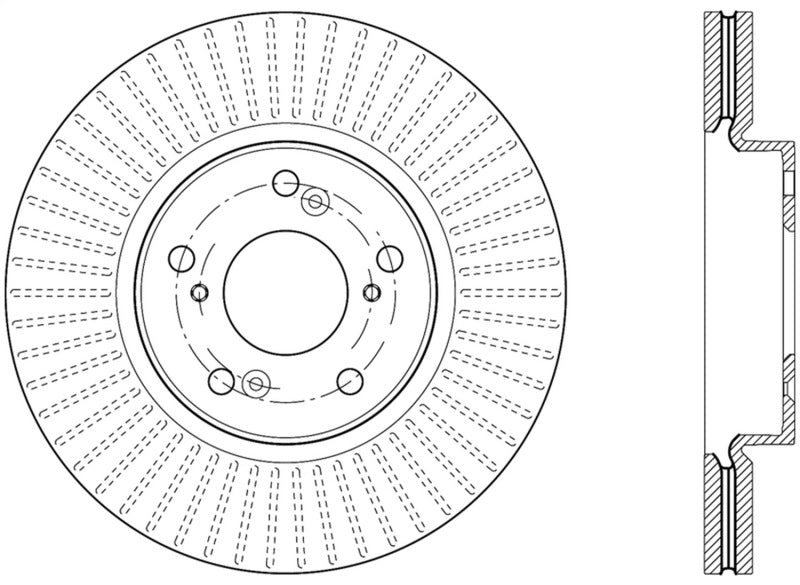 StopTech Slotted Sport Brake Rotor 2013 Honda Accord V6 Front Right