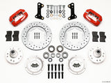 Wilwood Forged Dynalite Front Kit 11.00in Dril-Zinc-Red 67-69 Camaro 64-72 Nova Chevelle