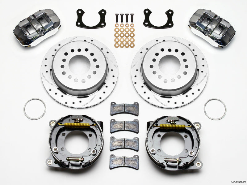 Wilwood Dynapro Low-Profile 11.00in P-Brake Kit Drill Zinc Pol New Big Ford 2.50in Offset