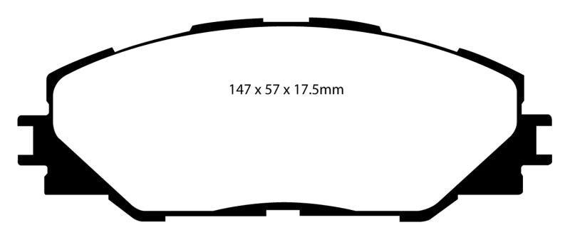 EBC 09-10 Pontiac Vibe 2.4 2WD Redstuff Front Brake Pads