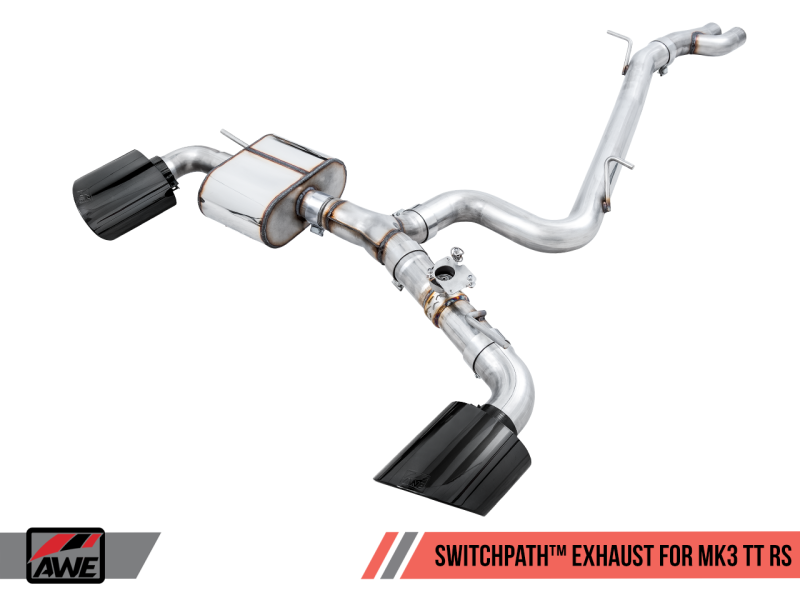 AWE Tuning 18-22 Audi TT RS 8S/MK3 SwitchPath Exhaust w/Diamond Black RS-Style Tips