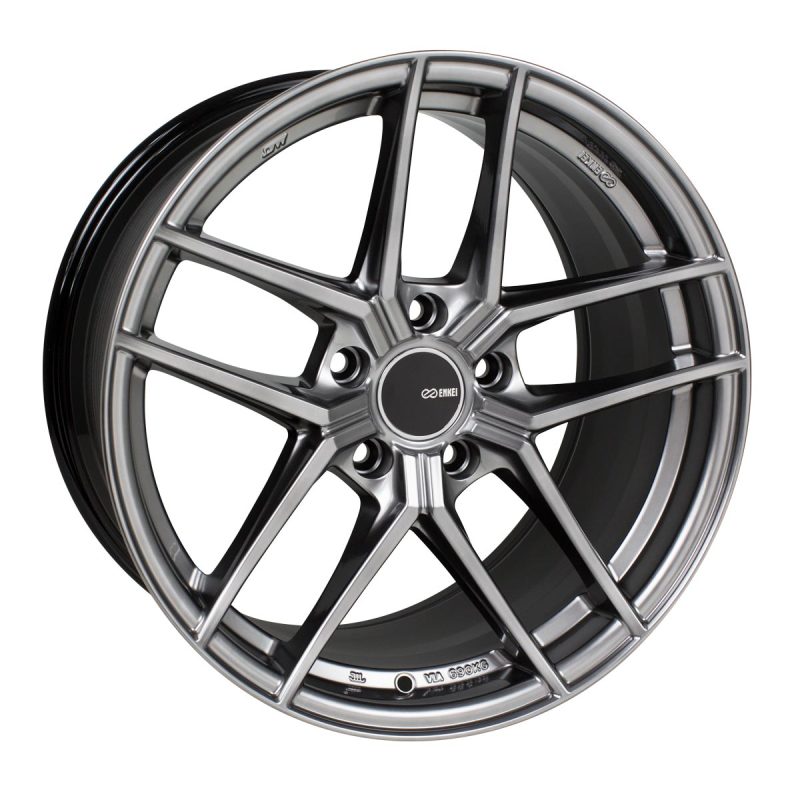 Enkei TY5 19x8 5x114.3 40mm Offset 72.6mm Bore Hyper Silver Wheel