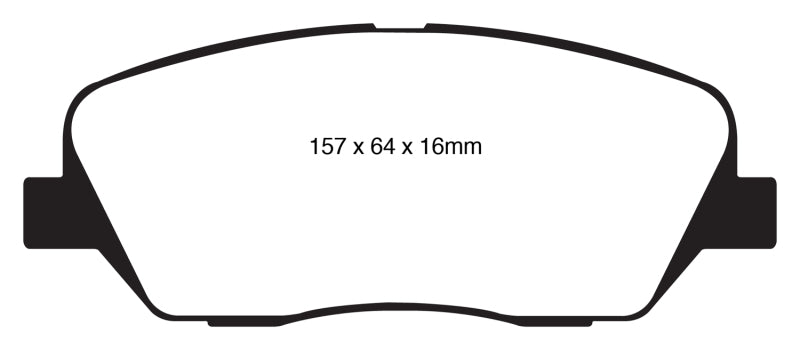 EBC 08-11 Kia Borrego 3.8 Redstuff Front Brake Pads