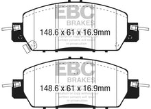 Load image into Gallery viewer, EBC 2016+ Honda Accord LX Sedan 2.4L Redstuff Front Brake Pads