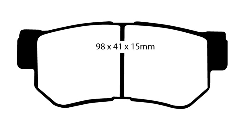 EBC 08-09 Hyundai Azera 3.3 Yellowstuff Rear Brake Pads