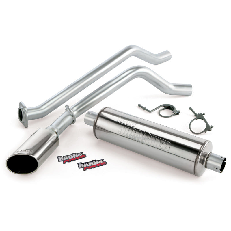 Banks Power 12 Chevy 5.3L ECSB FFV Monster Exhaust Sys - SS Single Side-Exit Exhaust w/ Chrome Tip